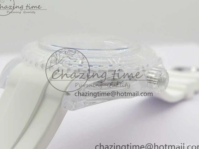 0128 Submariner Phantomlab Transparent KZF Best Edition Blue Fruit Dial on White Rubber Strap VR Classic 2563